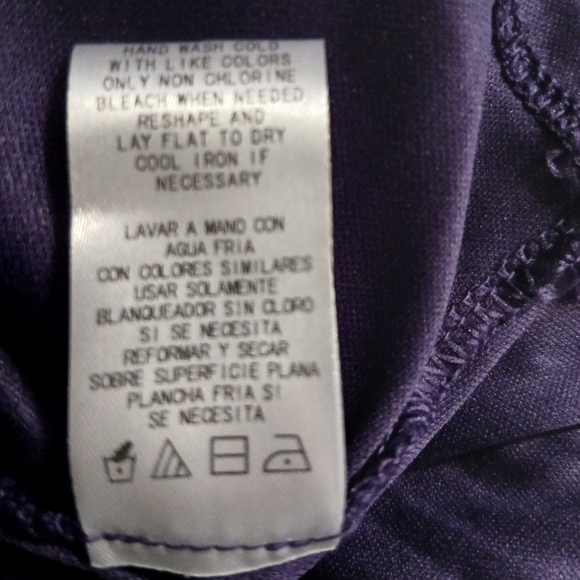 Isaac Mizrahi Lace Womens Top Size L Color Purple - Picture 10 of 10